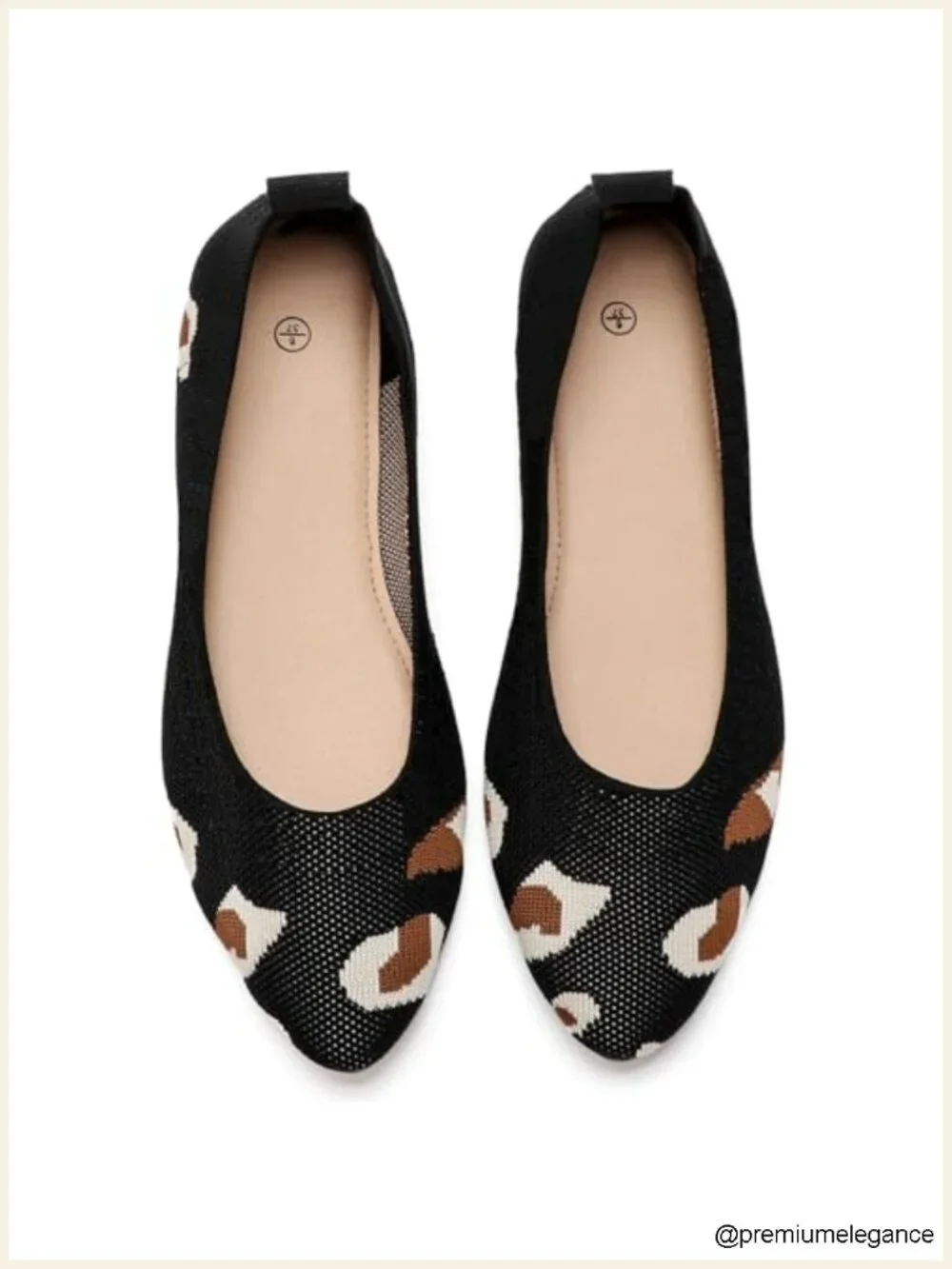 Women's Pointed Toe Ballet Flats Cushioned Mesh TPR Sole